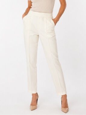 St. John Ankle Zip Pants winter white size 10